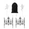 Glitzhome® 24" 5-Piece Halloween Metal Graveyard Yard Stake Set